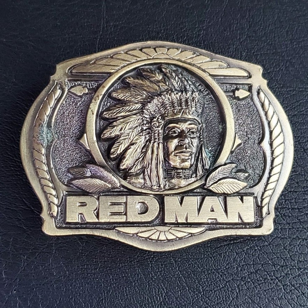 Vintage 1988 Red Man Tobacco LTD Edition Belt Buckle Great American Buckle Co